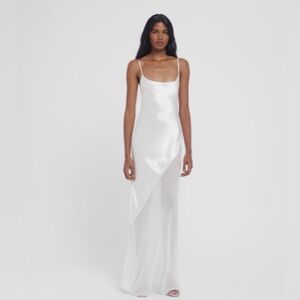Rat & Boa Ruba White Satin Slip Dress